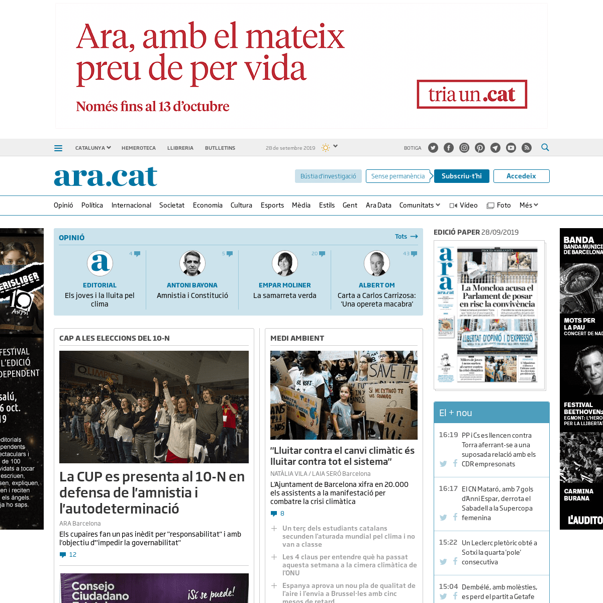 Ara.cat - El diari líder en català amb l'última hora i totes les notícies