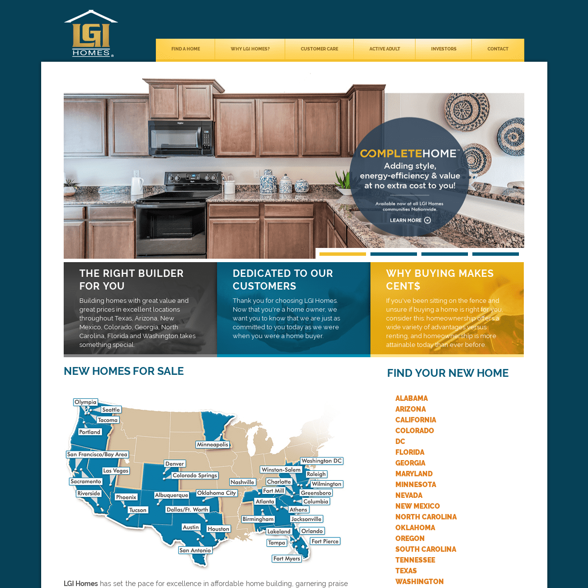 Home Builder with Affordable New Homes in AZ, FL, GA, NM & TX | LGI Homes