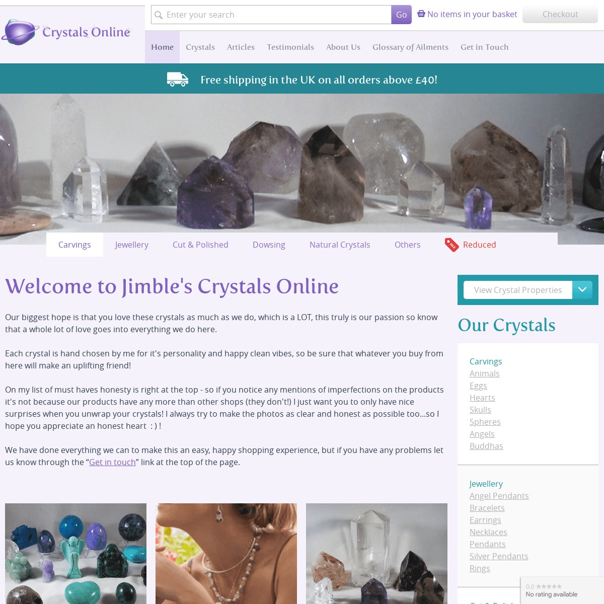 Welcome to Crystals Online | Crystals Online