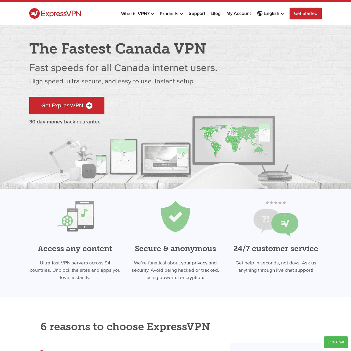ExpressVPN - A Fast and Secure VPN for Canada