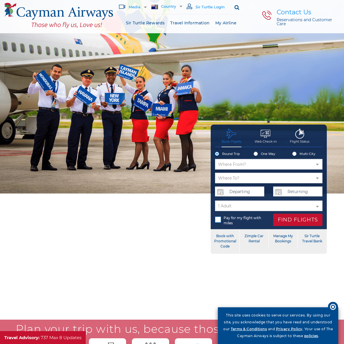 Cayman Airways - Airline Tickets, Web Check-in and Travel Deal