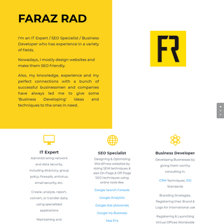 Faraz Rad | IT Expert / SEO Specialist / Business Developer