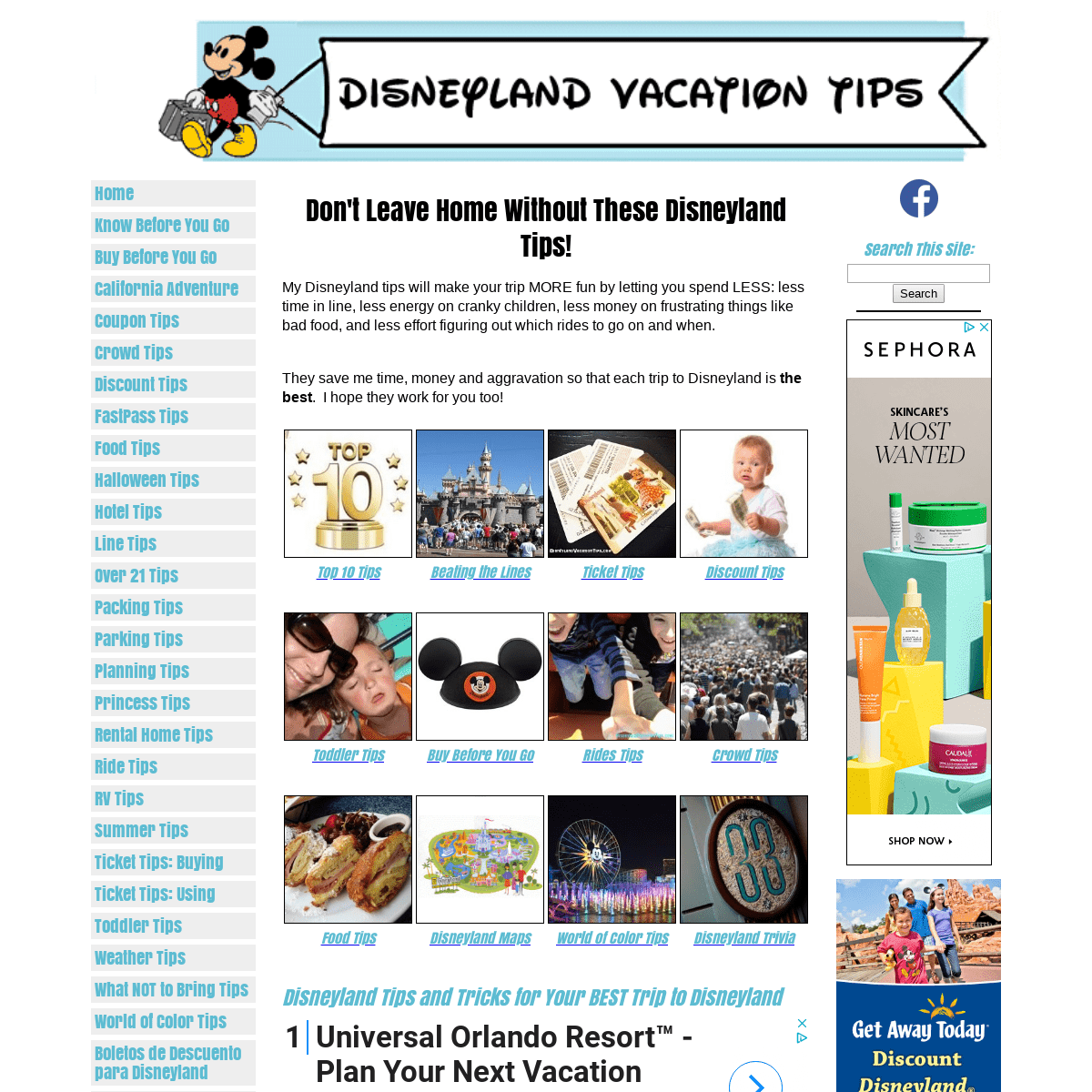 Disneyland Tips - Things you should know before your vacation to Disneyland!