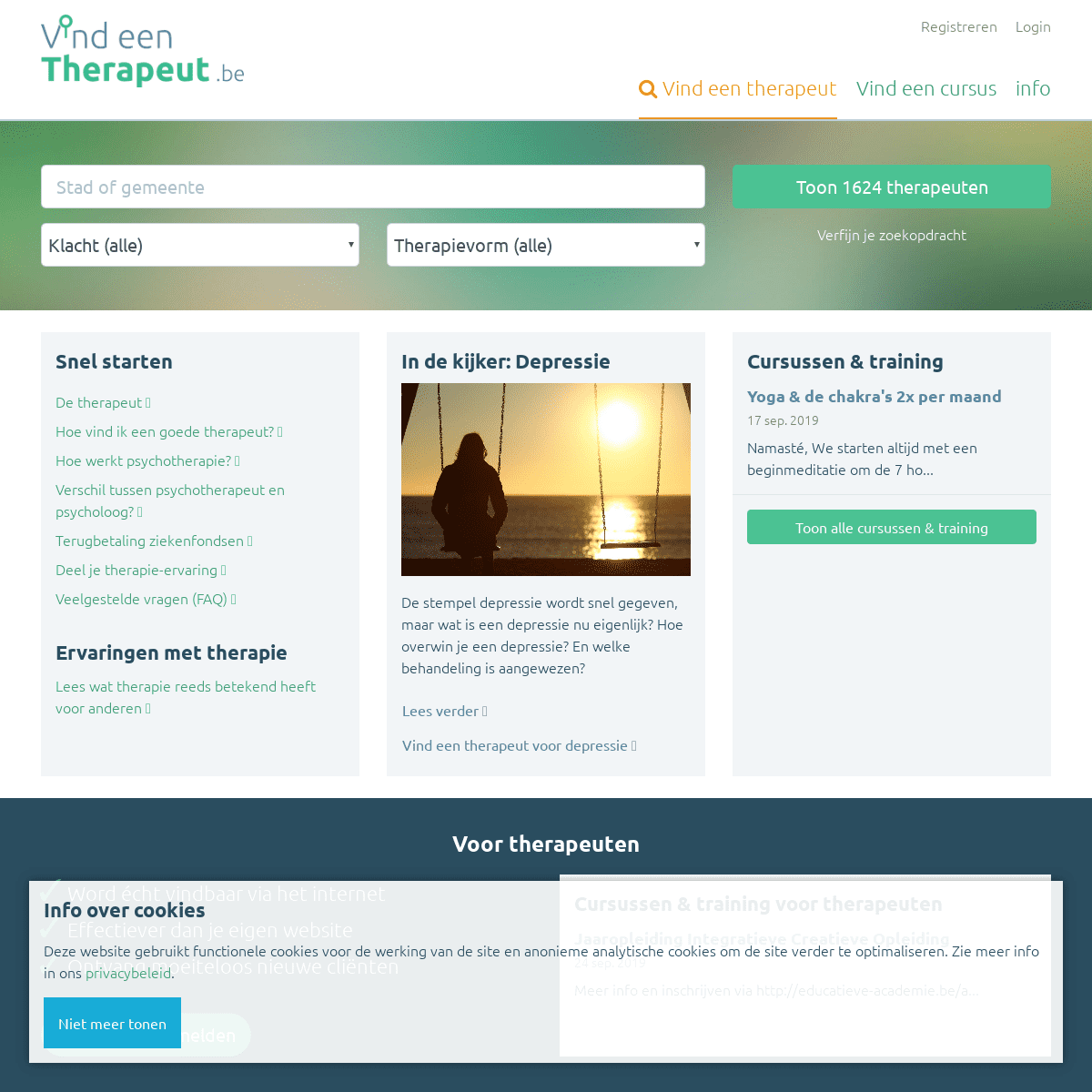 Zoek een therapeut, psychotherapeut, coach of psycholoog | VindeenTherapeut.be