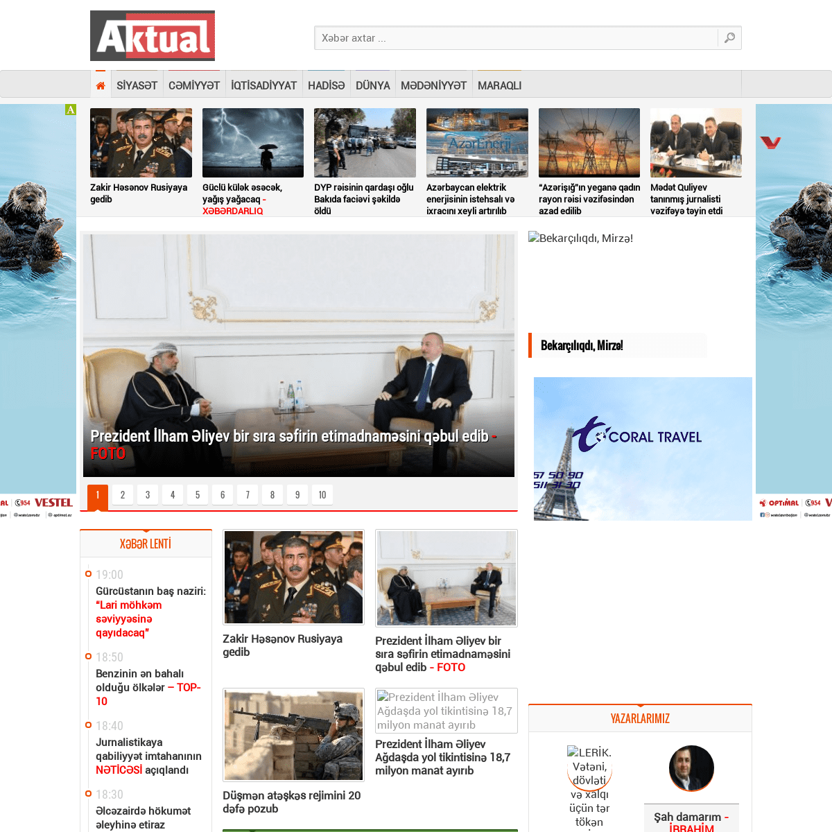 Aktual.az - Azərbaycandan və dünyadan aktual xəbərlər