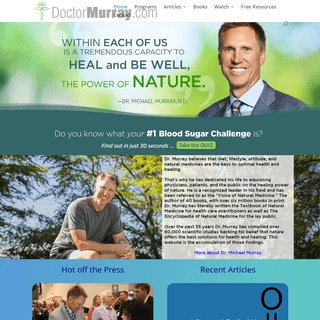Dr. Michael Murray - The Natural Medicine, Health & Nutrition Expert