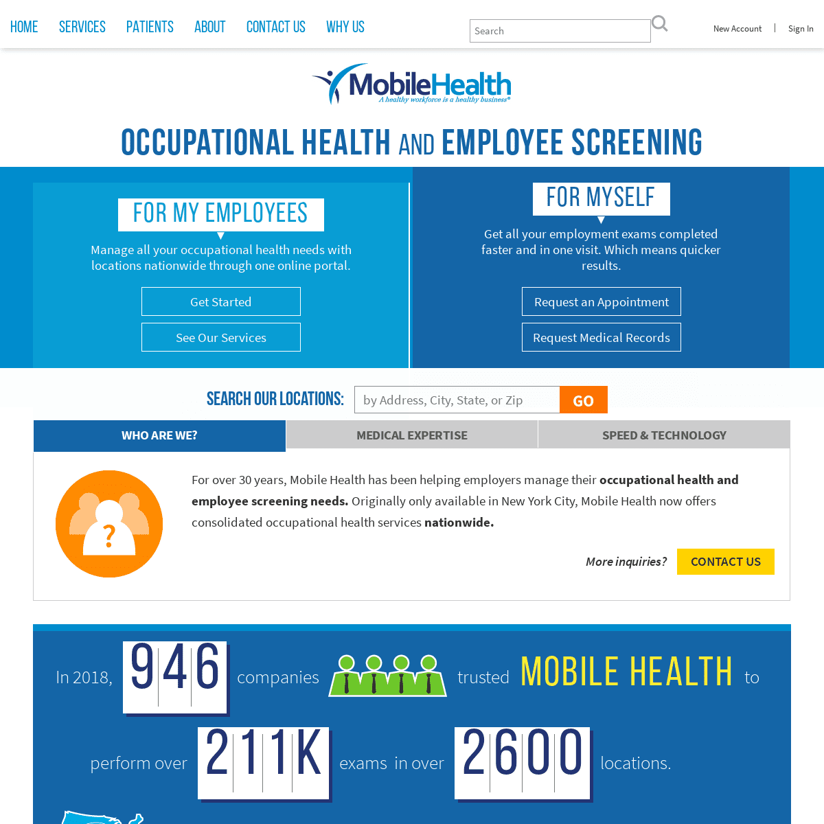 Employee Screening and Occupational Health - Nationwide Locations