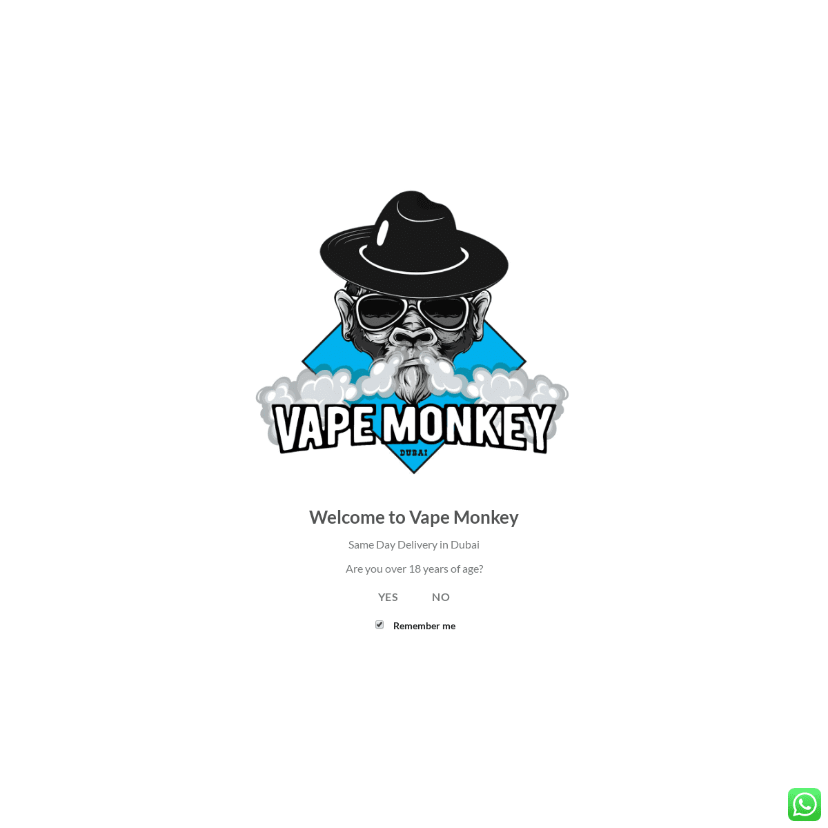 Age Verification - Vape Monkey Dubai