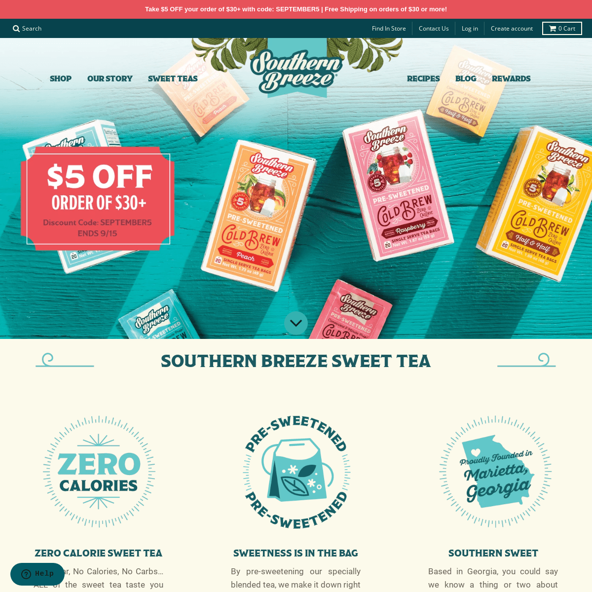 A complete backup of southernbreezesweettea.com