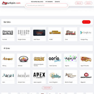 Turkpin - Online Oyunlar için E-Pin Gold İtem Satış Sitesi