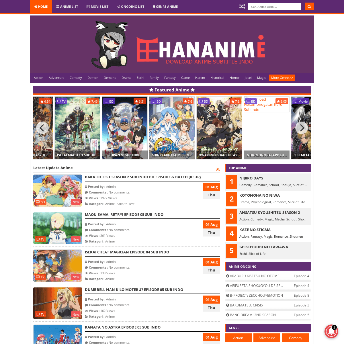 HanaNime | Download Anime Subtitle Indonesia