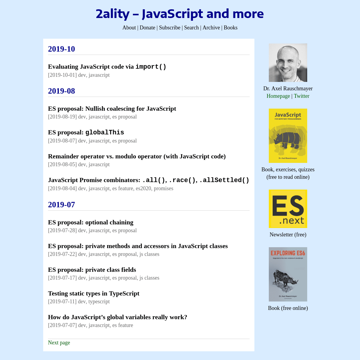 2ality – JavaScript and more