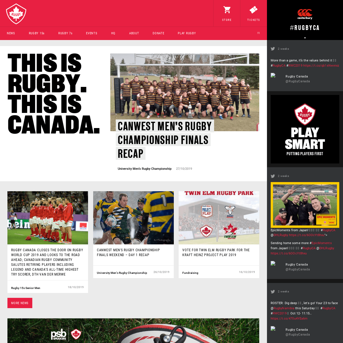 A complete backup of rugby.ca