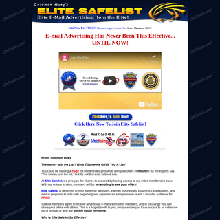 Elite Safelist.com - Free Credit Based E-mail Advertising!
