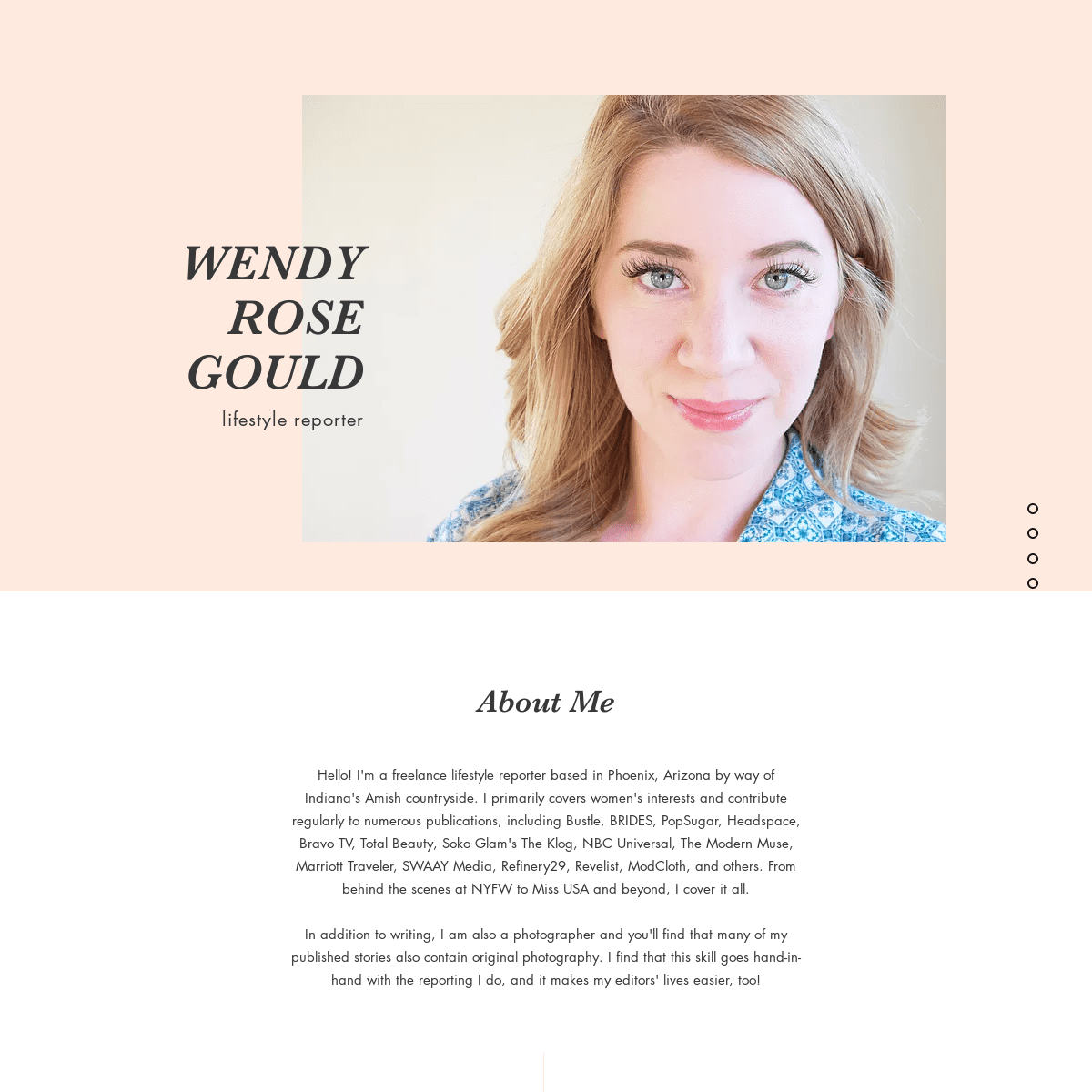 Wendy Rose Gould lifestyle reporter