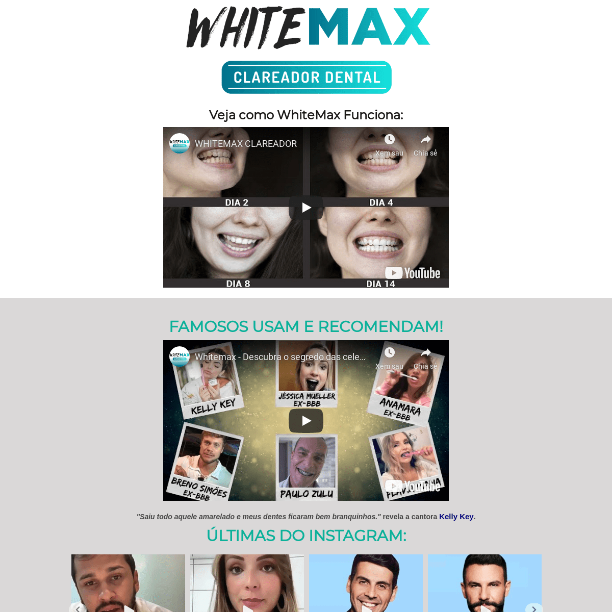 WhiteMax - Clareador Dental 100% Natural — White Max