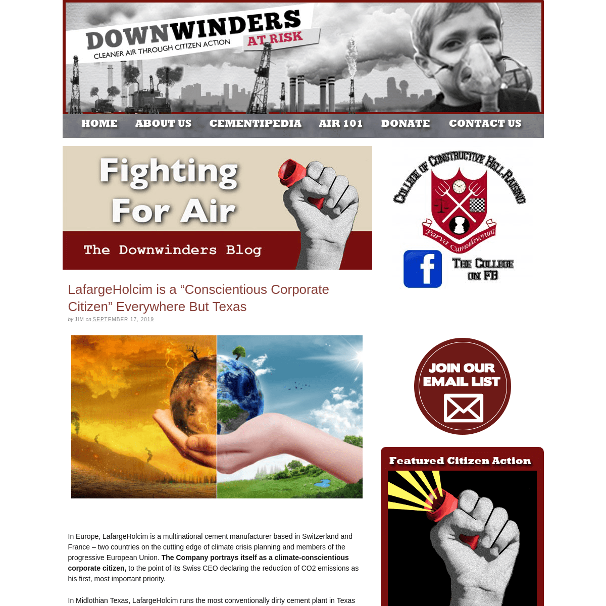 Downwinders at Risk — Cleaner Air Through Citizen Action