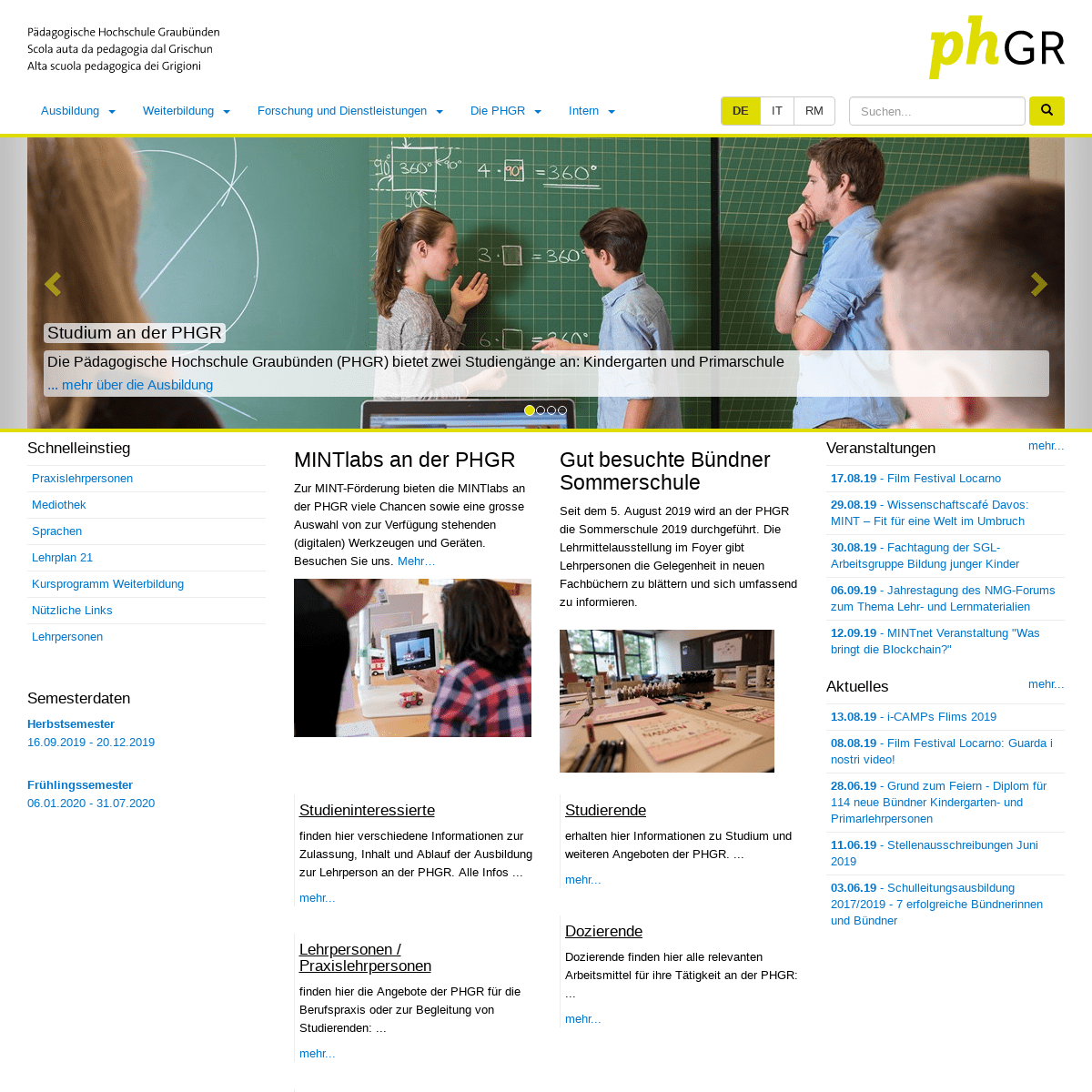phGR Pädagogische Hochschule Graubünden 