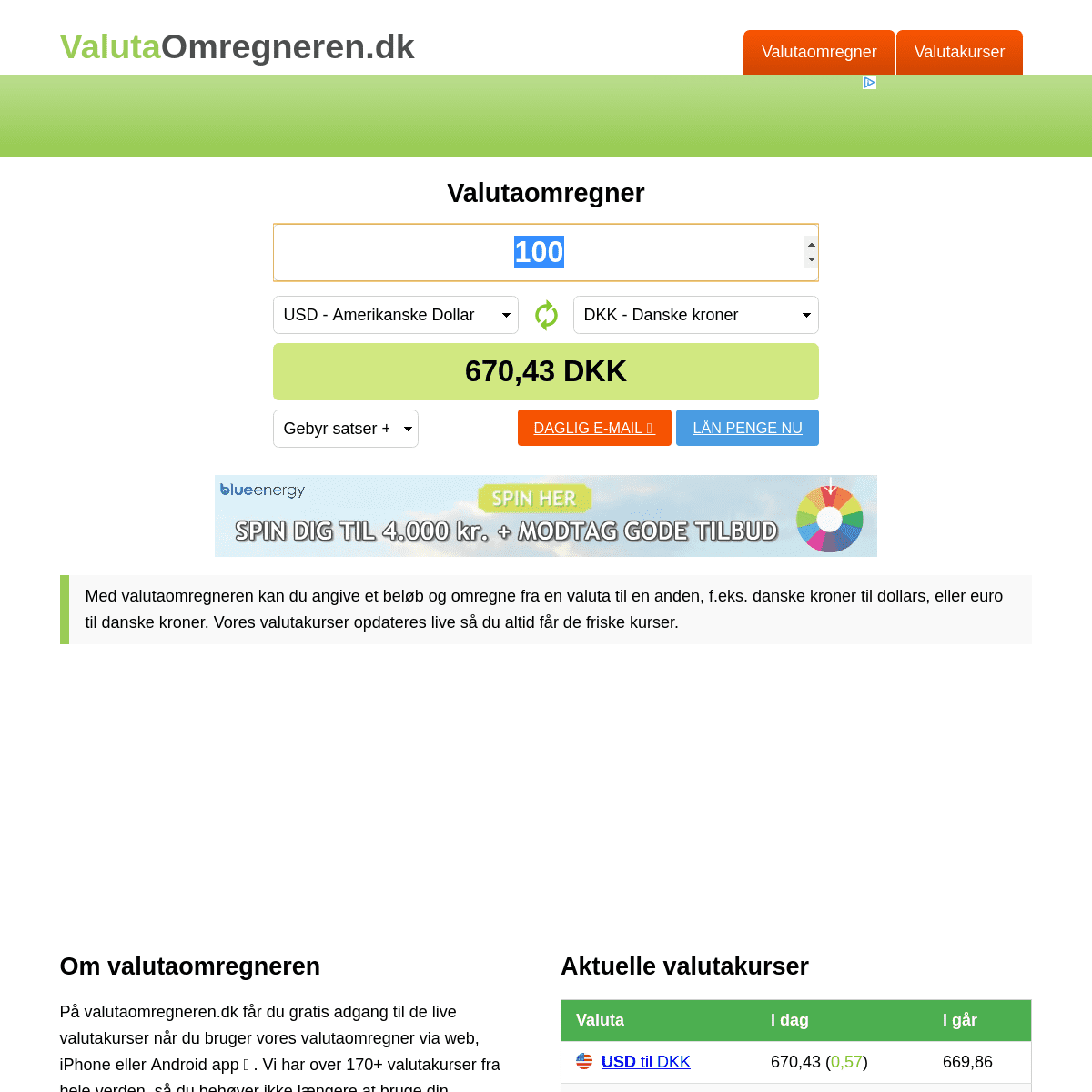 A complete backup of valutaomregneren.dk