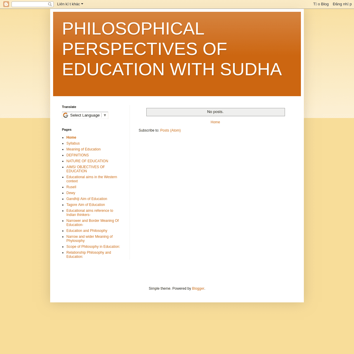 PHILOSOPHICAL PERSPECTIVES OF EDUCATION WITH SUDHA
