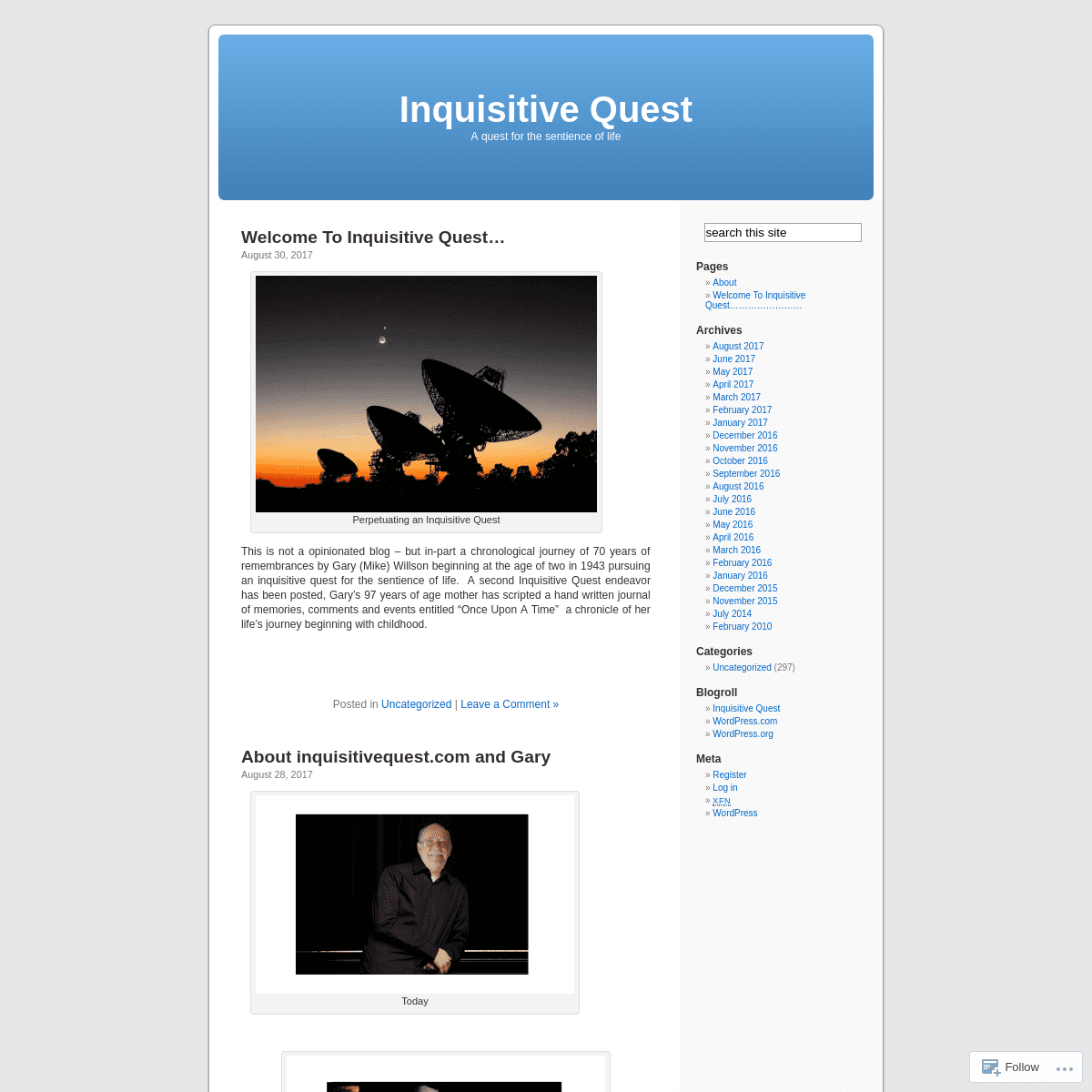 A complete backup of inquisitivequest.com