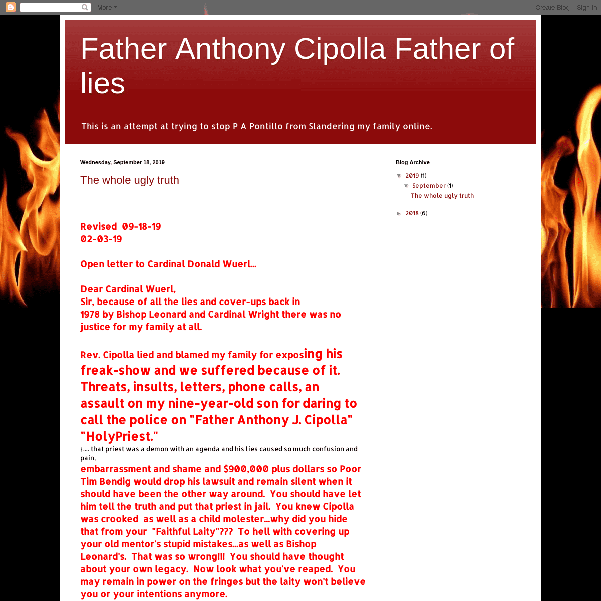 Father Anthony Cipolla Father of lies