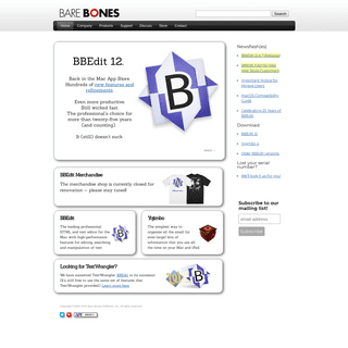 Bare Bones Software | Welcome