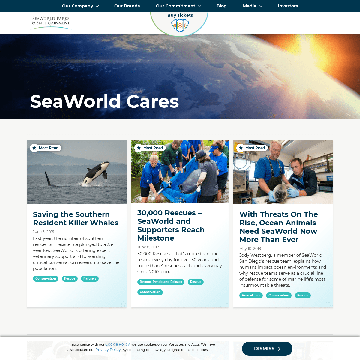 SeaWorld Cares | SeaWorld Entertainment
