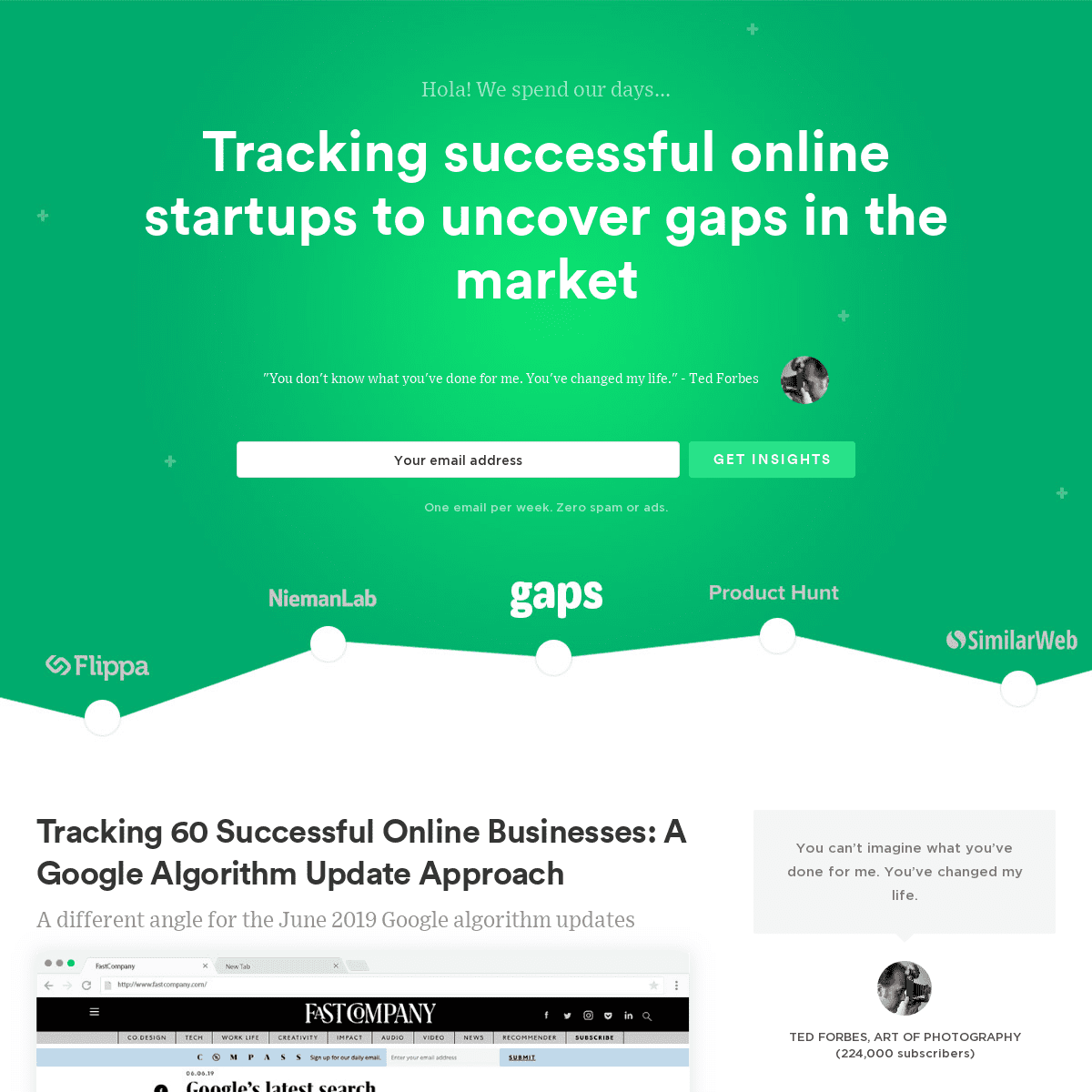 Gaps. Online business ideas