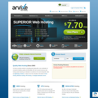 A complete backup of arvixe.com