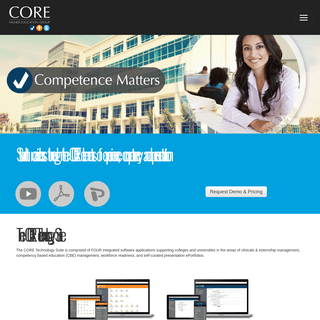 CORE Technology Suite | Externship Management, Competency Management, ePortfolios