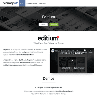 Editium – WordPress Blog / Magazine – SeoreadyWP
