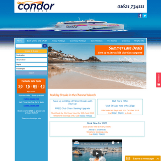 Great value package holidays & breaks with Condor Ferries