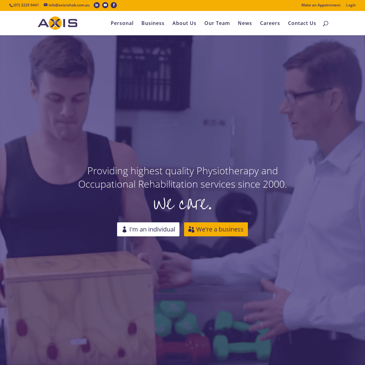 Physiotherapy and Rehabilitation Brisbane | Axis | Axis Physiotherapy | Axis Rehabilitation at work