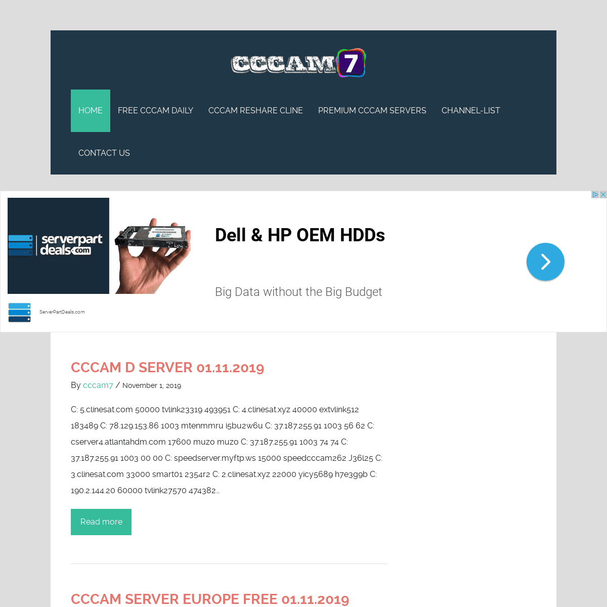 A complete backup of cccam7.com