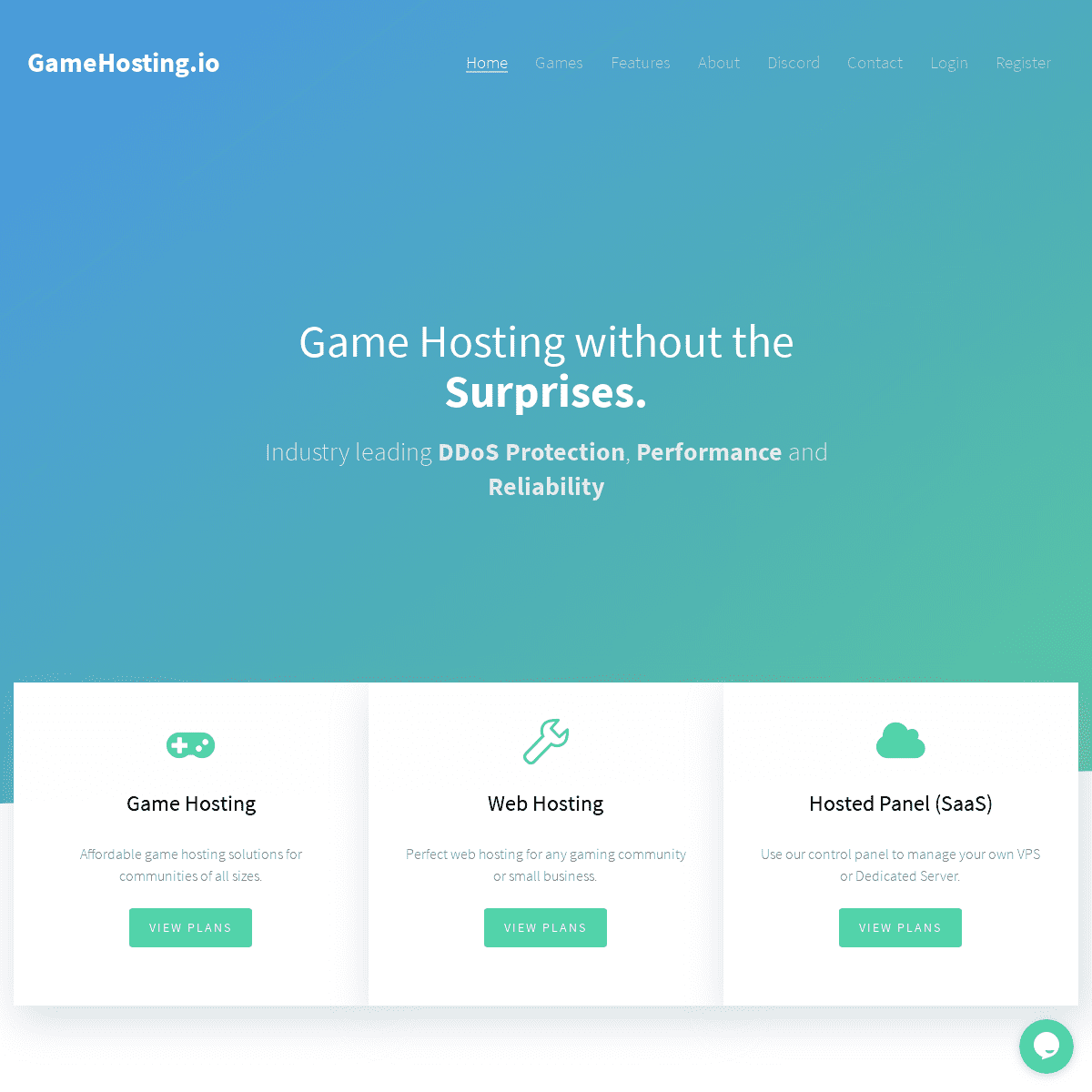 GameHosting.io — Game Hosting, without the surprises.