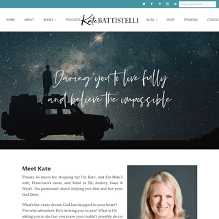 Kate Battistelli – Author | Speaker | Mentor 