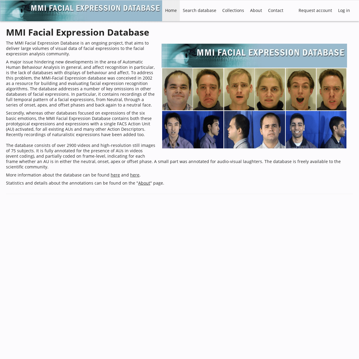 MMI Facial Expression Database - Home