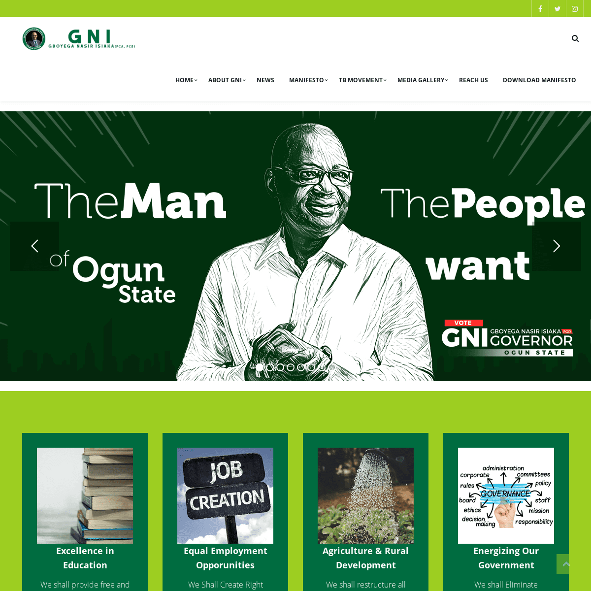 The Official Website Of Gboyega Nasir Isiaka – GNI Campaign Organisation