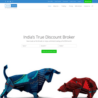 Best Online Discount Broker India | Stock Trading Account -SASO