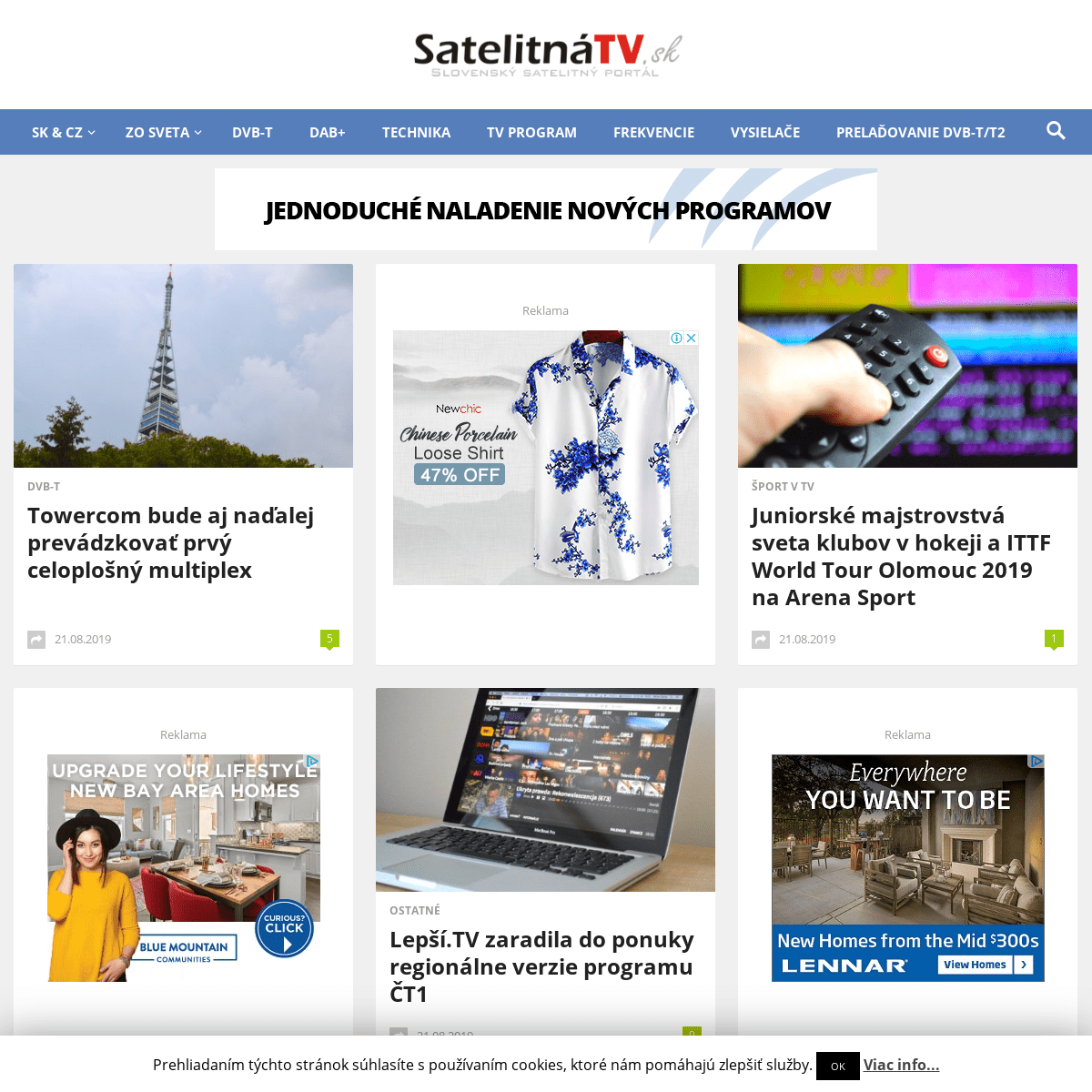 SatelitnáTV.sk | informácie z oblasti satelitnej a káblovej TV