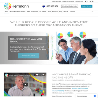 Herrmann International Asia | Whole Brain Thinking and the HBDI