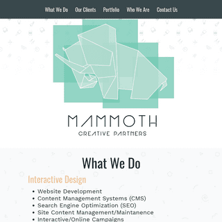 Branding, Logos, Websites | Mammoth Creative Partners