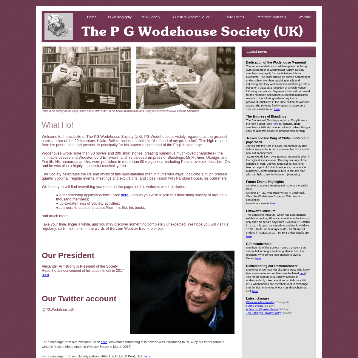 A complete backup of pgwodehousesociety.org.uk