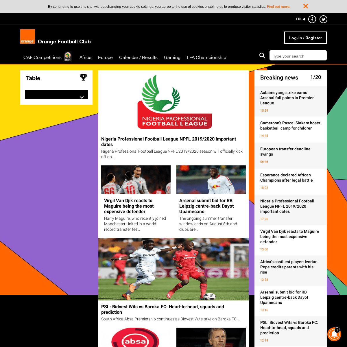  Orange Football Club - L'actualité du football Africain 