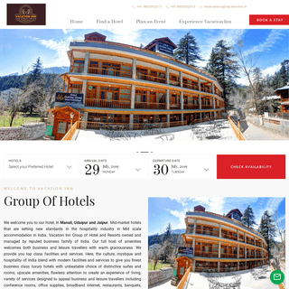 Vacation Inn - The Group of Hotels and Resorts | Mid Market and Mid Scale Accommodation in India