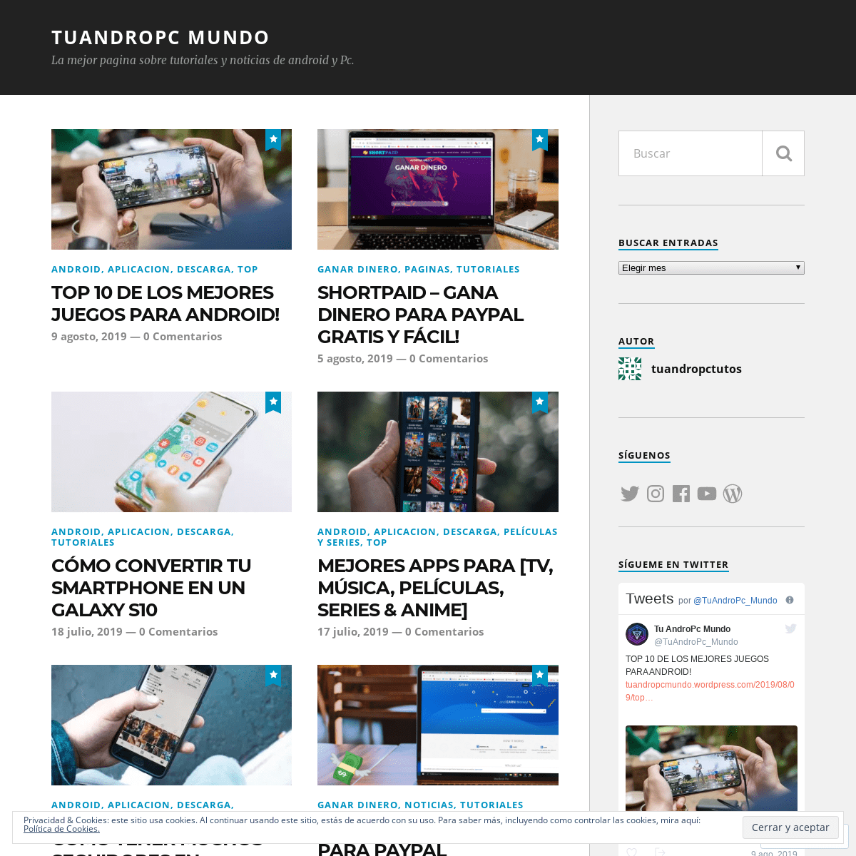 TuAndroPc Mundo – La mejor pagina sobre tutoriales y noticias de android y Pc.