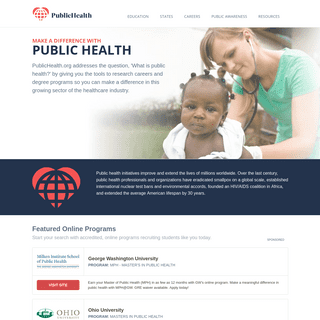 Public Health Education, Career, and News for 2019
