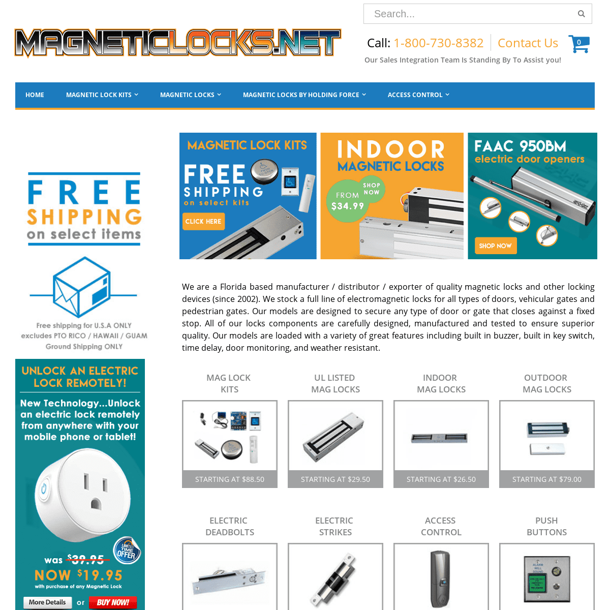 MAGNETICLOCKS.NET:: Your #1 Source for Magnetic Locks, Electromagnetic Locks, Gate Locks and More!