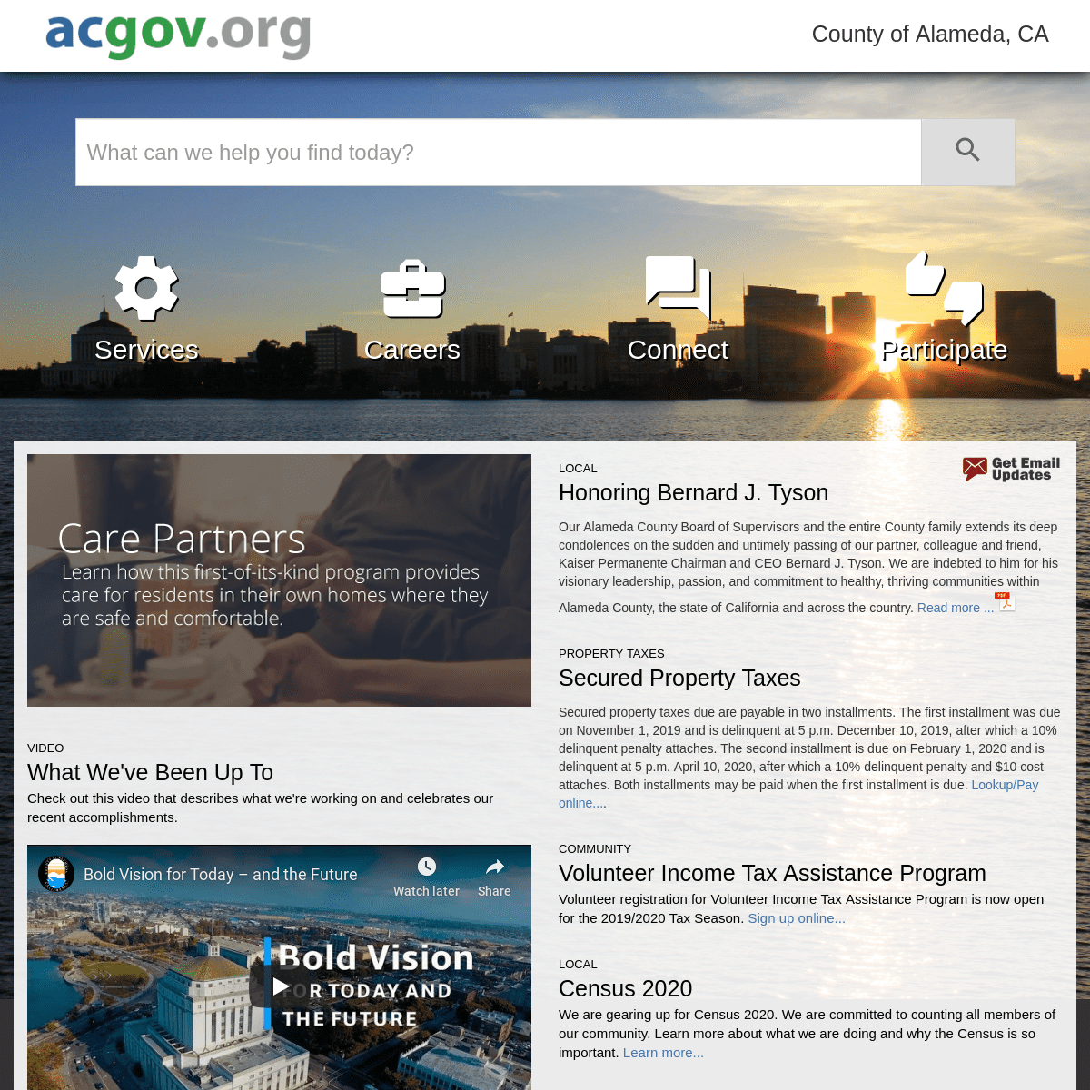 A complete backup of acgov.org